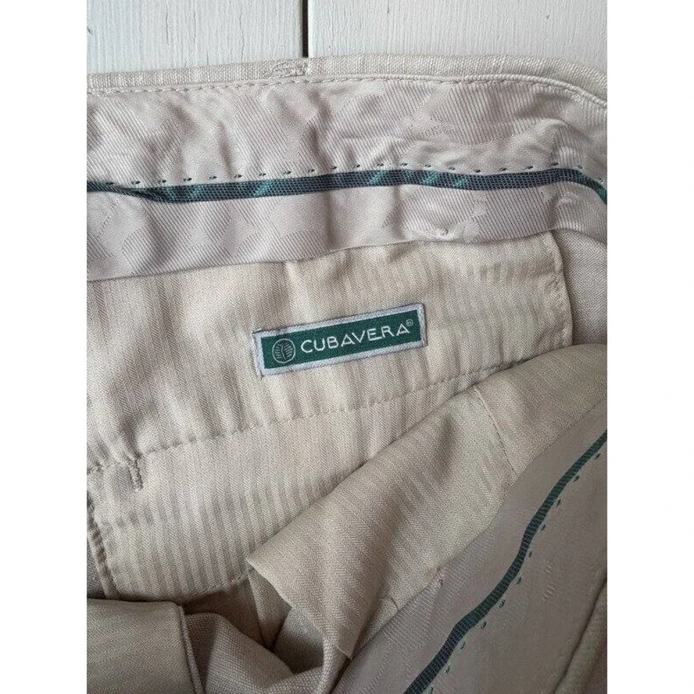 Cubavera Mens Linen Blend Summer Pants Light Tan Size 40 x 30